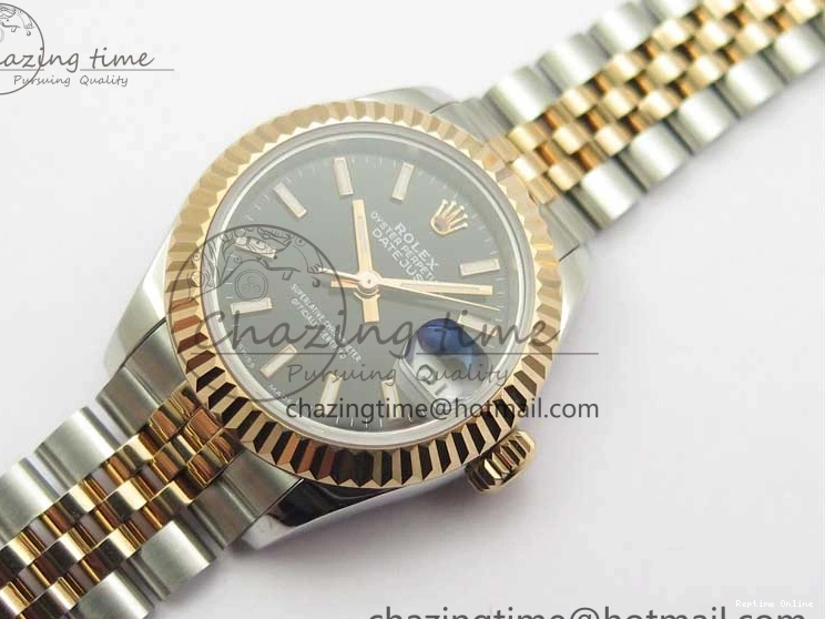 1218 Datejust 28mm 279173 SS RG BP Maker Best Edition Black Dial on SS RG Jubilee Bracelet ETA TopPick 2580